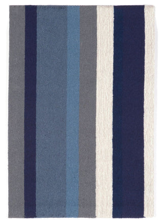 Trans Ocean Newport Vertical Stripe Navy Area Rug Main