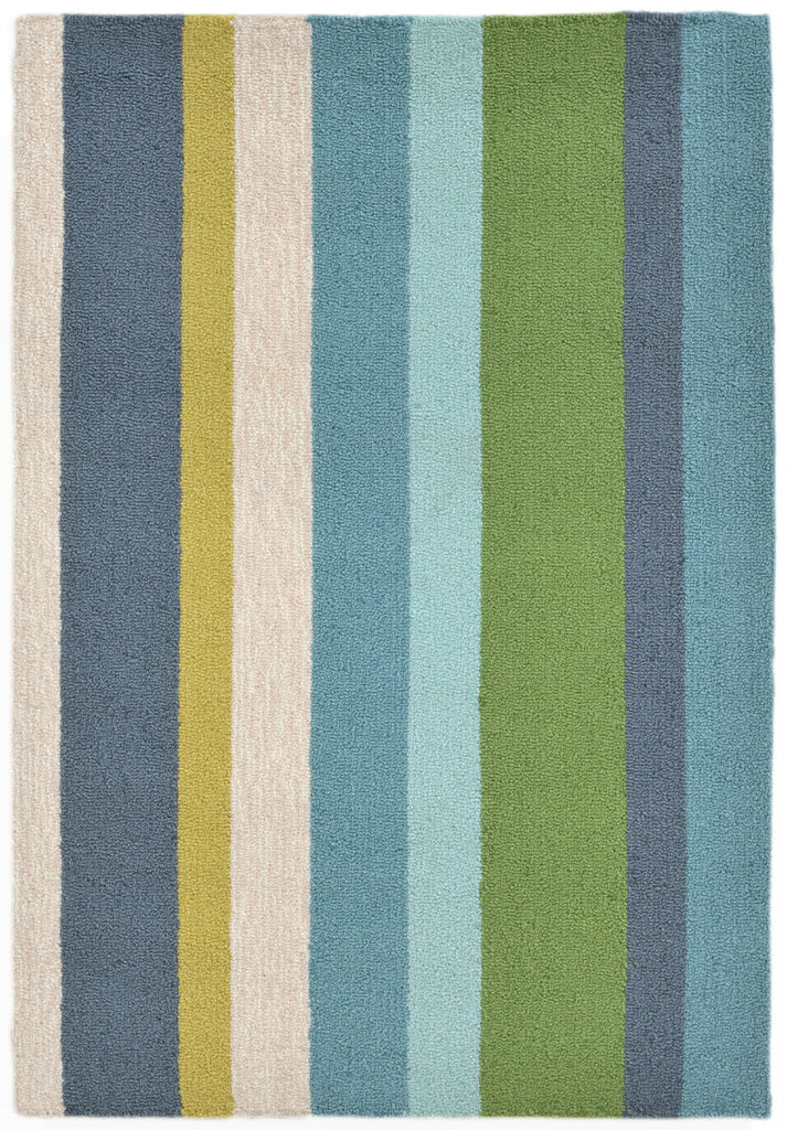 Trans Ocean Newport Vertical Stripe Green Area Rug 2' 0'' X 3' 0''