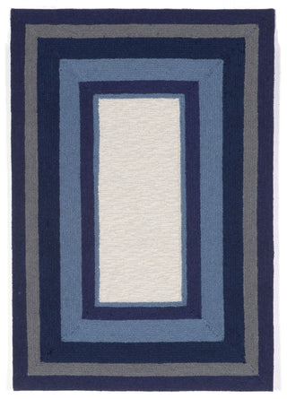 Trans Ocean Newport Multi Border Blue Area Rug by Liora Manne