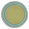 Trans Ocean Newport Multi Bdr Sage Area Rug 8' 0'' Round