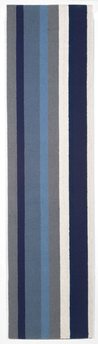 Trans Ocean Newport Vertical Stripe Navy Area Rug 2'0'' X 8'0'' Runner