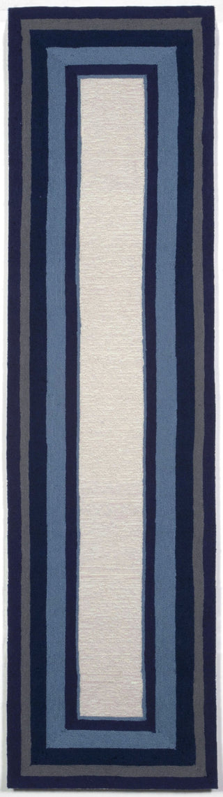 Trans Ocean Newport Multi Bdr Blue Area Rug 2'0'' X 8'0'' Runner