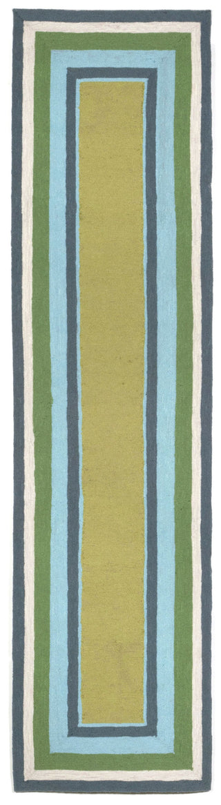 Trans Ocean Newport Multi Bdr Sage Area Rug 2'0'' X 8'0'' Runner