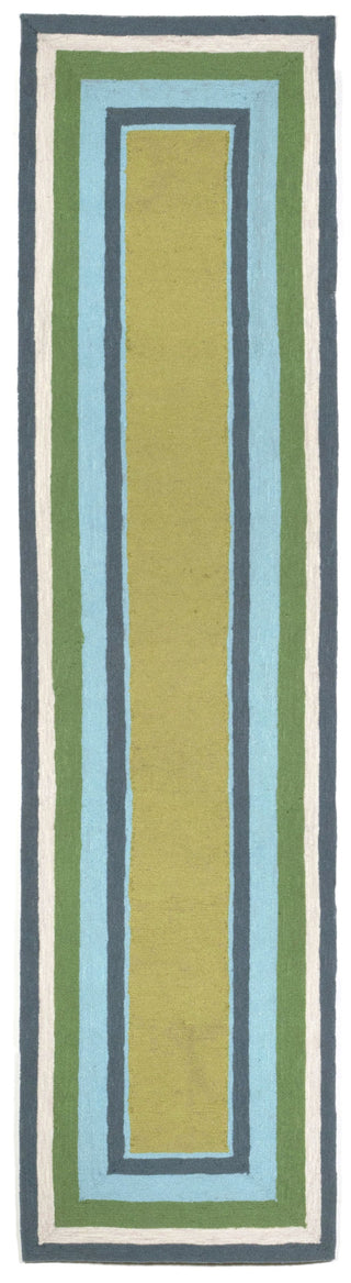 Trans Ocean Newport Multi Border Sage Area Rug by Liora Manne 2'0'' X 8'0'' Runner