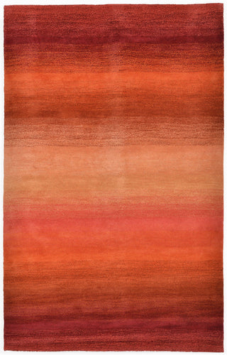 Trans Ocean Ombre Stripes Red Area Rug by Liora Manne main image