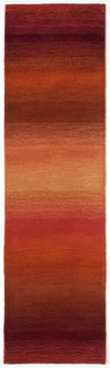 Trans Ocean Ombre Stripes Red Area Rug Main
