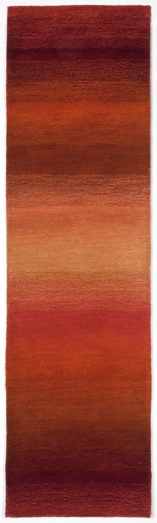 Trans Ocean Ombre Stripes Red Area Rug Main