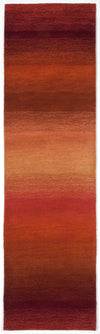 Trans Ocean Ombre Stripes Red Area Rug by Liora Manne 2'3'' X 8'0'' Runner