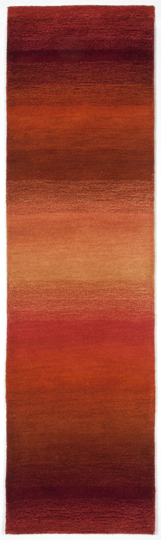 Trans Ocean Ombre Stripes Red Area Rug by Liora Manne 2'3'' X 8'0'' Runner