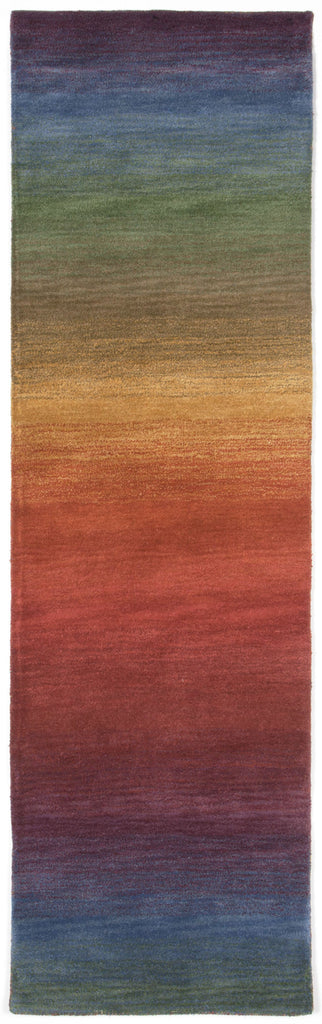 Trans Ocean Ombre Stripes Blue Area Rug 2'3'' X 8'0'' Runner