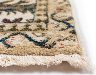 Trans Ocean Calais Brocade Beige Area Rug Mirror by Liora Manne 