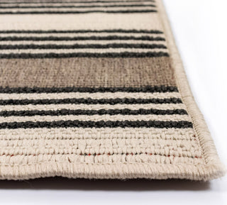 Trans Ocean Riviera Stripe Tan Area Rug Mirror by Liora Manne 