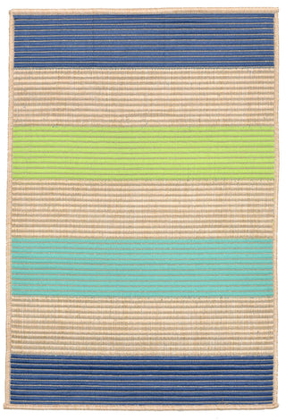 Trans Ocean Playa Stripe Blue Area Rug by Liora Manne