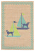 Trans Ocean Playa Sailing Dogs Blue Area Rug 1' 11'' X 2' 11''