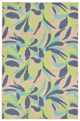 Trans Ocean Playa Flower Blue Area Rug main image