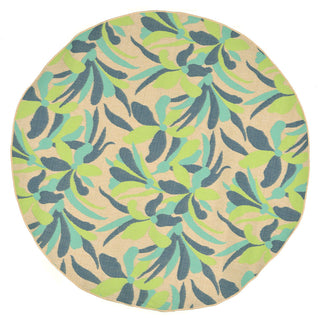 Trans Ocean Playa Flower Blue Area Rug Main