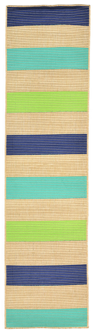 Trans Ocean Playa Stripe Blue Area Rug Main