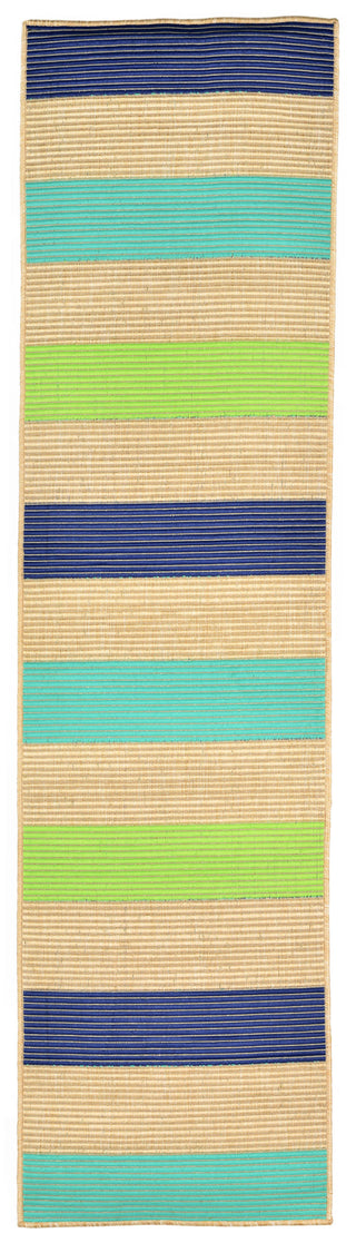 Trans Ocean Playa Stripe Blue Area Rug by Liora Manne