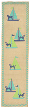 Trans Ocean Playa Sailing Dogs Blue Area Rug by Liora Manne