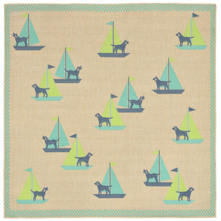 Trans Ocean Playa Sailing Dogs Blue Area Rug by Liora Manne