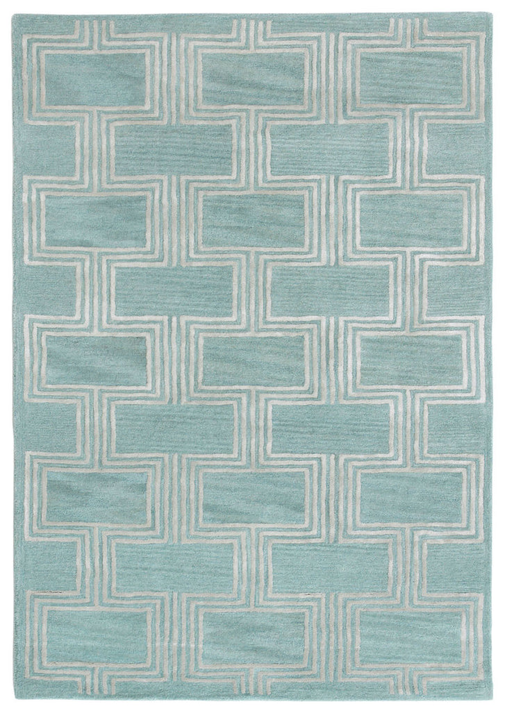 Trans Ocean Roma Boxes Blue Area Rug 5' 0'' X 8' 0''