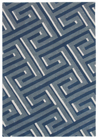 Trans Ocean Roma Maze Blue Area Rug main image