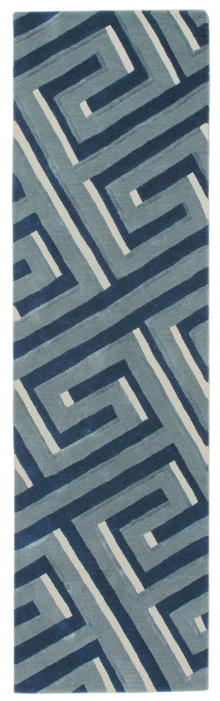 Trans Ocean Roma Maze Blue Area Rug Main