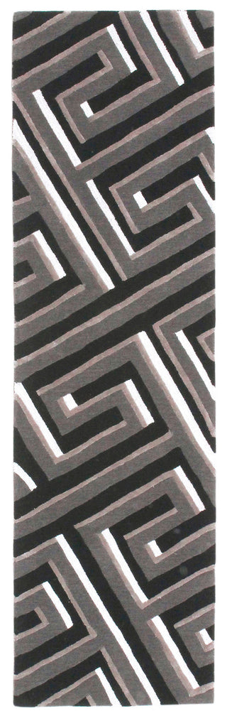 Trans Ocean Roma Maze Grey Area Rug 2'3'' X 8'0'' Runner