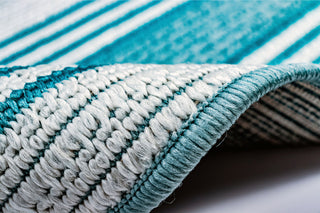 Trans Ocean Riviera Stripe Cool Area Rug by Liora Manne 