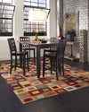 Trans Ocean Amalfi Square In Red Area Rug by Liora Manne Room Scene Feature