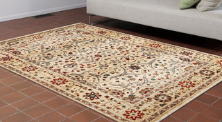 Trans Ocean Calais Oushak Beige Area Rug Mirror by Liora Manne 