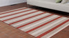 Trans Ocean Riviera Stripe Red Area Rug by Liora Manne  Feature