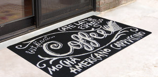 Trans Ocean Frontporch Coffee Black/Grey Area Rug Mirror by Liora Manne 