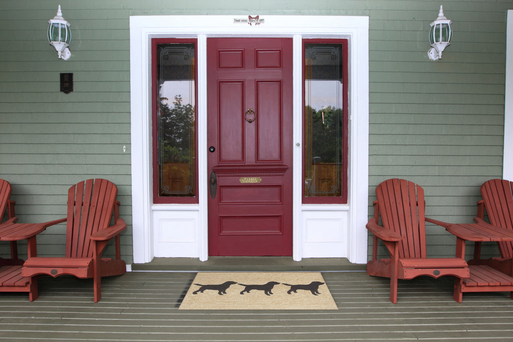 Trans Ocean Frontporch Doggies Natural Area Rug by Liora Manne Room Scene Feature