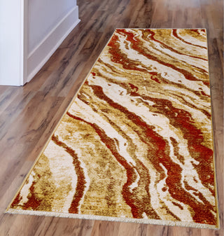 Trans Ocean Calais Dunes Red Area Rug Mirror by Liora Manne 