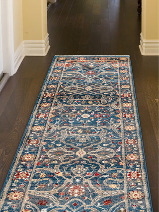 Trans Ocean Calais Oushak Navy Area Rug Mirror by Liora Manne 