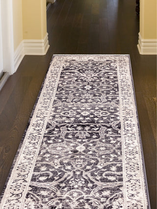 Trans Ocean Calais Oushak Charcoal Area Rug Mirror by Liora Manne 