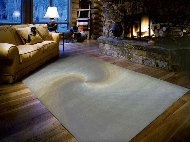 Trans Ocean Dunes Waves Blue Area Rug by Liora Manne Room Scene Feature