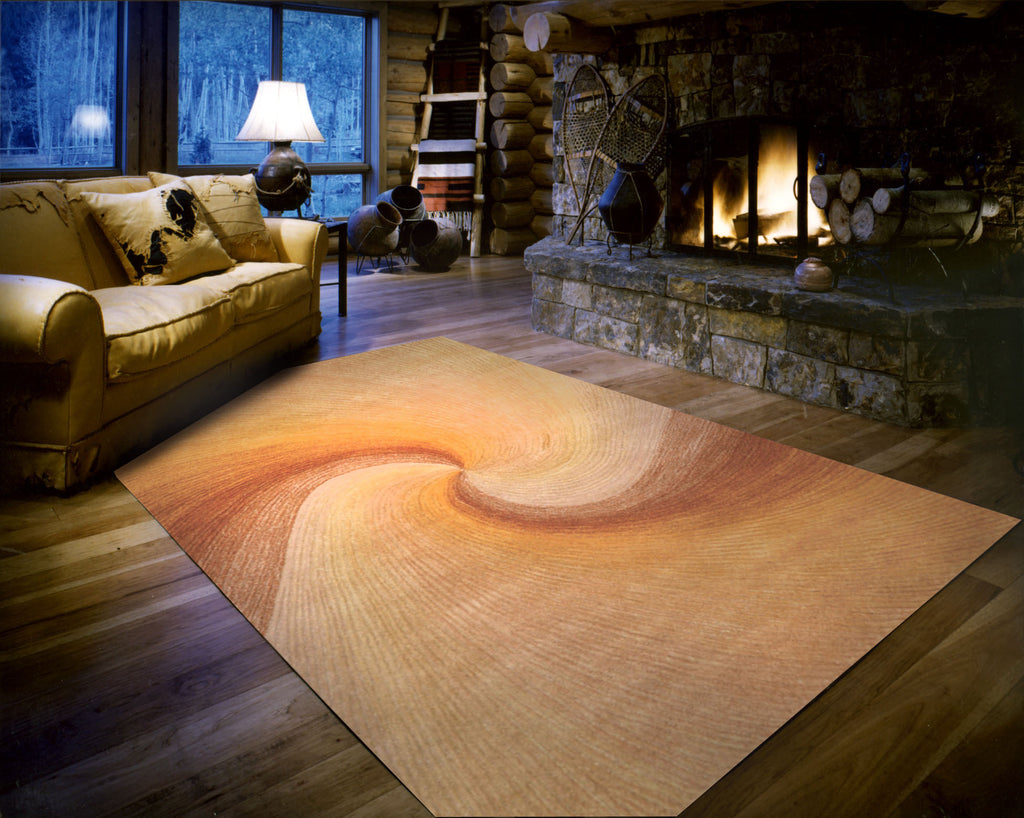 Trans Ocean Dunes Waves Rust Area Rug by Liora Manne Room Scene Feature