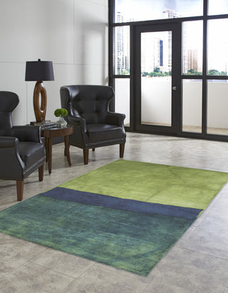 Trans Ocean Piazza Zen Blue Area Rug by Liora Manne Room Scene Feature