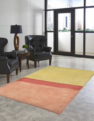 Trans Ocean Piazza Zen Orange Area Rug by Liora Manne Room Scene Feature