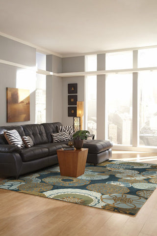 Trans Ocean Ravella Disco Denim Area Rug by Liora Manne Room Scene Feature