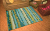 Trans Ocean Seville Mosaic Stripe Blue Area Rug by Liora Manne Room Scene Feature
