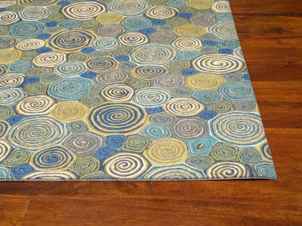 Trans Ocean Visions III Giant Swirls Green Area Rug by Liora Manne Room Scene Feature