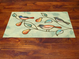 Trans Ocean Visions IV Song Birds Green Area Rug by Liora Manne Room Scene Feature