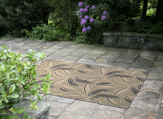 Trans Ocean Ravella Leaf Natural Area Rug by Liora Manne Room Scene Feature