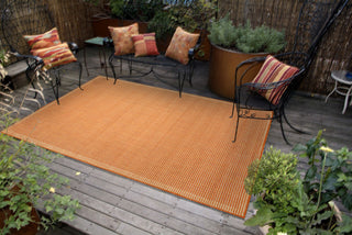 Trans Ocean Terrace Texture Rust Area Rug by Liora Manne Room Scene Feature