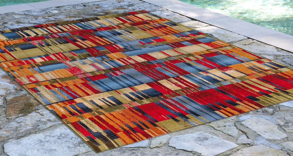 Trans Ocean Marina Paintbox Multi Area Rug by Liora Manne  Feature