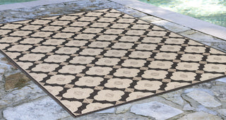 Trans Ocean Riviera Modern Tile Black Area Rug by Liora Manne  Feature