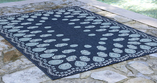 Trans Ocean Riviera Tashi Navy Area Rug by Liora Manne  Feature